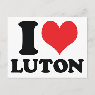 I Heart/kärlek Luton Vykort