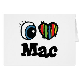 I Heart (Kärlek) Mac Hälsningskort