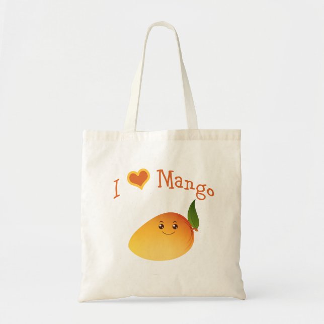 I Heart (kärlek) Mango Tygkasse (Framsidan)