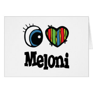 I Heart (Kärlek) Meloni Hälsningskort