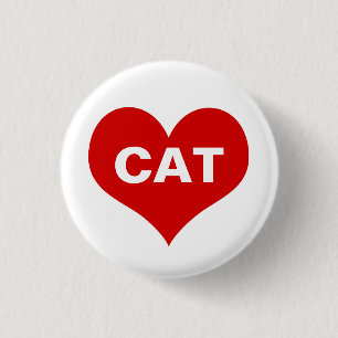 I Heart (Kärlek) min kattknapp Knapp