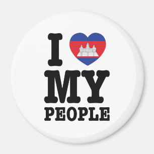 I Heart (Kärlek) Mina Khmer People Magnet