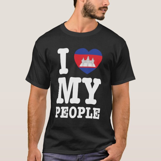 I Heart (Kärlek) Mina Khmer People Tee (Framsida)