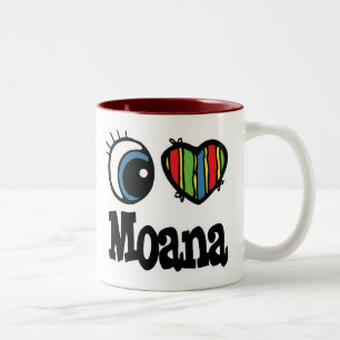 I Heart (Kärlek) Moana Två-Tonad Mugg
