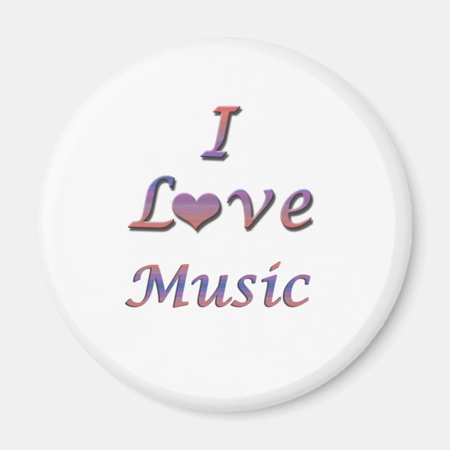 I Heart (Kärlek) Music Magnet (Framsidan)