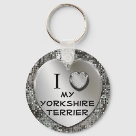 I Heart (Kärlek) My Yorkshire Terrier Keychain Nyckelring