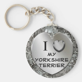 I Heart (Kärlek) My Yorkshire Terrier Keychain Nyckelring