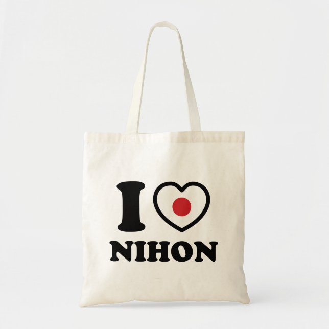 I HEART [KÄRLEK] NIHON TOTE BAG TYGKASSE (Framsidan)