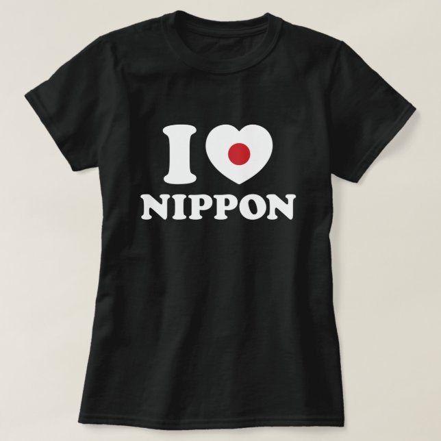 I HEART [KÄRLEK] NIPPON T-Shirt (Design framsida)