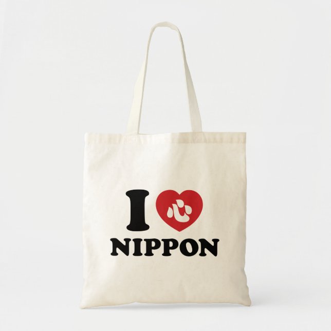 I HEART [KÄRLEK] NIPPON TOTE BAG TYGKASSE (Framsidan)