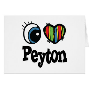 I Heart (Kärlek) Peyton Hälsningskort