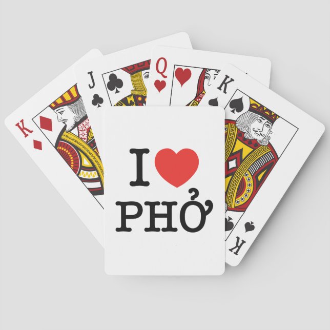 I Heart (Kärlek) Pho Casinokort (Baksidan)