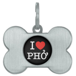 I Heart (Kärlek) Pho ID-bricka Husdjur