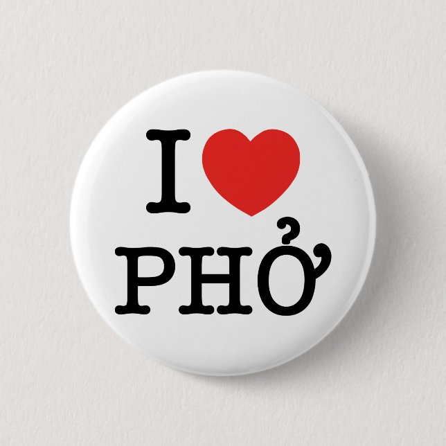 I Heart (Kärlek) Pho Knapp (Framsida)