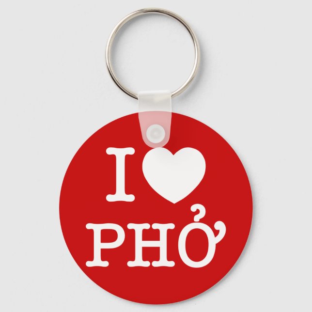 I Heart (Kärlek) Pho Nyckelring (Framsida)