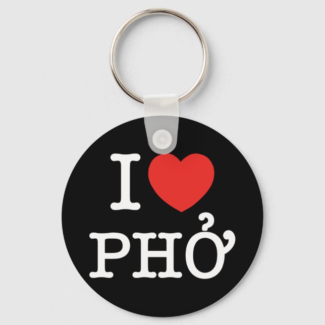 I Heart (Kärlek) Pho Nyckelring (Framsida)
