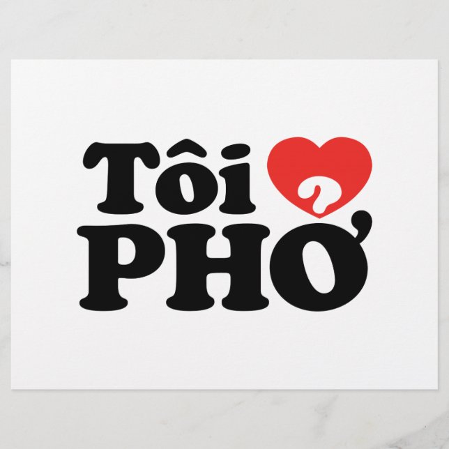 I Heart (Kärlek) Pho (Tôi ❤ PHỞ) vietnamesiskt spr (Framsida)