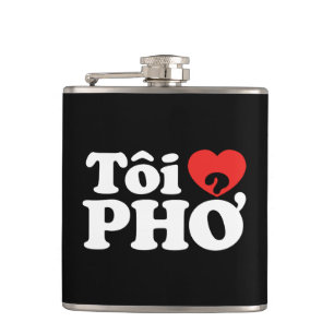 I Heart (Kärlek) Pho (Tôi ❤ PHỞ) vietnamesiskt spr Fickplunta