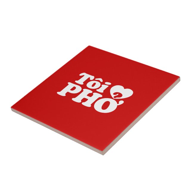 I Heart (Kärlek) Pho (Tôi ❤ PHỞ) vietnamesiskt spr Kakelplatta (Sidan)