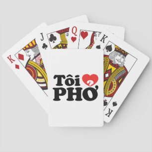 I Heart (Kärlek) Pho (Tôi ❤ PHỞ) vietnamesiskt spr Spelkort