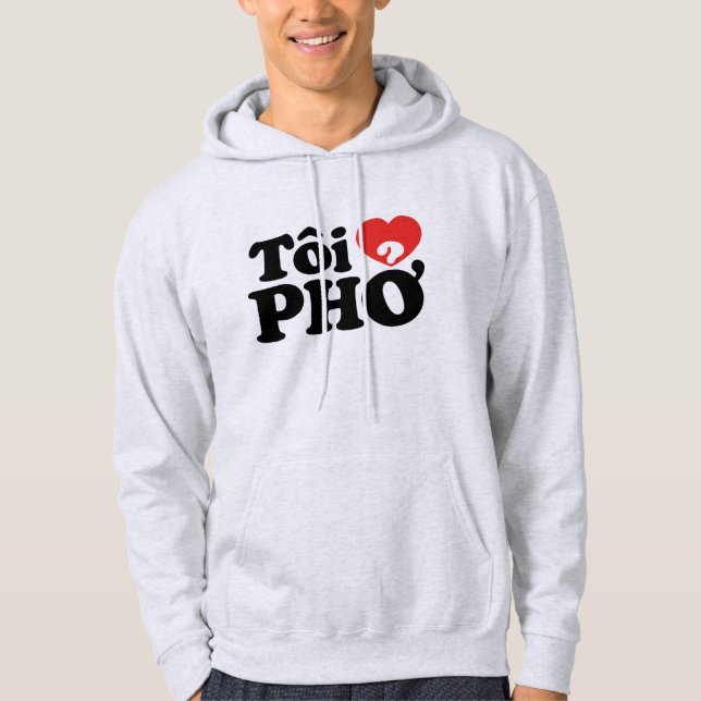 I Heart (Kärlek) Pho (Tôi ❤ PHỞ) vietnamesiskt spr Sweatshirt (Framsida)