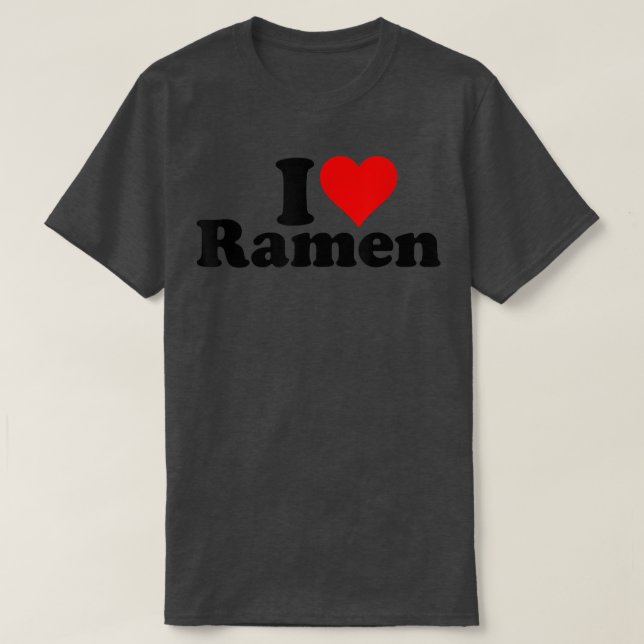 I Heart Kärlek Ramen Japanska Noodles431 T Shirt (Design framsida)