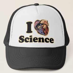 I Heart Kärlek Science Anatomical Correct Geek Truckerkeps