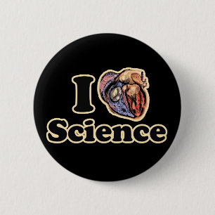 I Heart Kärlek Science - Anatomiskt korrekt Knapp