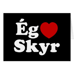 I Heart (Kärlek) Skyr [Ég Elska Skyr] Islands Card Hälsningskort