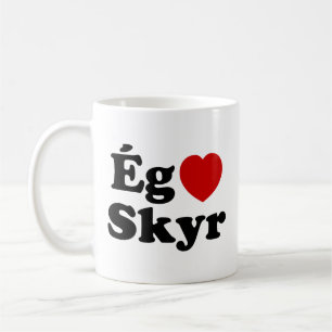 I Heart (Kärlek) Skyr [Ég Elska Skyr] isländska Kaffemugg