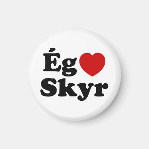 I Heart (Kärlek) Skyr [Ég Elska Skyr] isländska Magnet