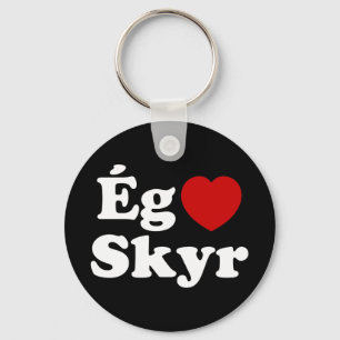 I Heart (Kärlek) Skyr [Ég Elska Skyr] isländska Nyckelring