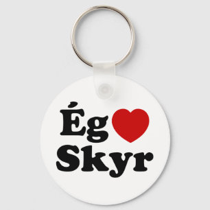 I Heart (Kärlek) Skyr [Ég Elska Skyr] isländska Nyckelring