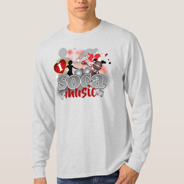 I (Heart) Kärlek SOCA Music T Shirt (Framsida)