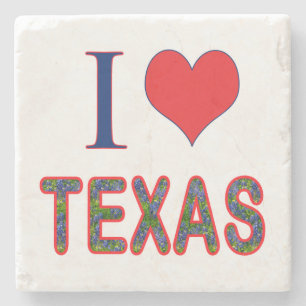 I (Heart) Kärlek Texas Blånät Stenunderlägg