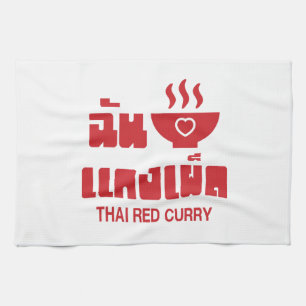 I Heart (Kärlek) Thai Red Curry Kökshandduk