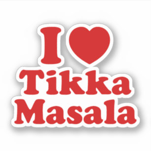I Heart (Kärlek) Tikka Masala Klistermärken