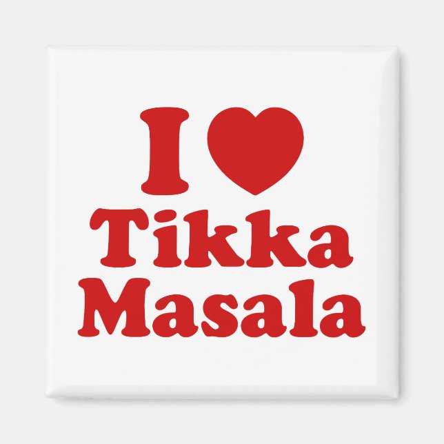 I Heart (Kärlek) Tikka Masala Magnet (Framsidan)