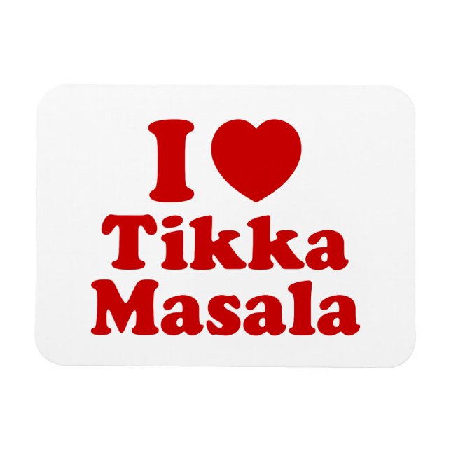I Heart (Kärlek) Tikka Masala Magnet (Horisontell)