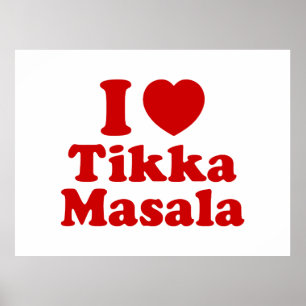 I Heart (Kärlek) Tikka Masala Poster