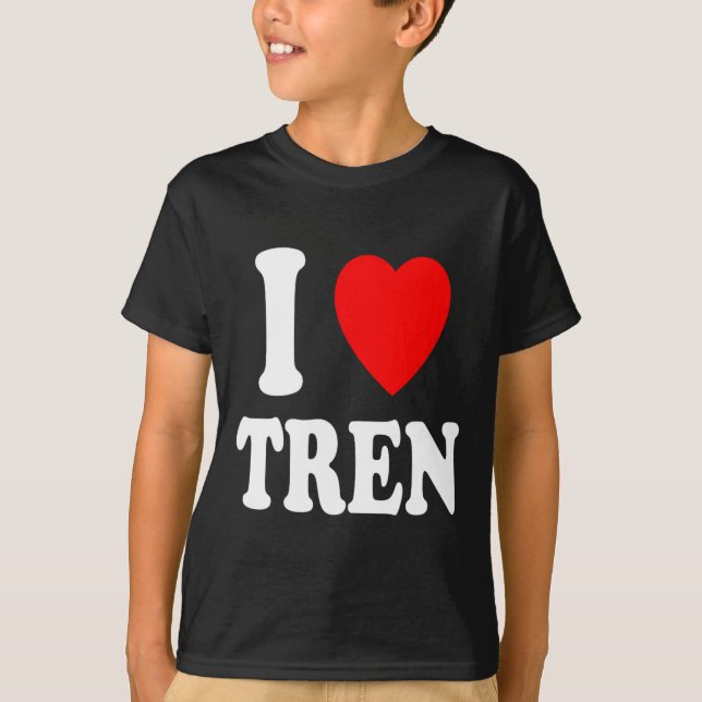 I Heart (kärlek) Tren Bodybuilding Steroids Cycle  T Shirt (Framsida)
