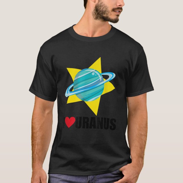 I Heart Kärlek Uranus T Shirt (Framsida)