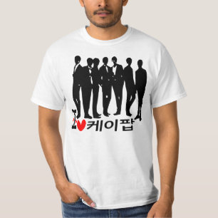 I Heart KPOP i koreanska Value T-Shirt
