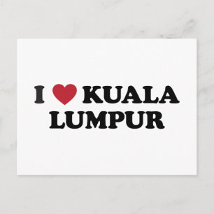 I Heart Kuala Lumpur Malaysia Vykort