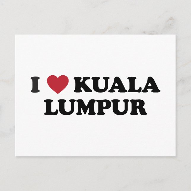 I Heart Kuala Lumpur Malaysia Vykort (Framsida)