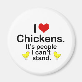 I (Heart) kycklingar Magnet
