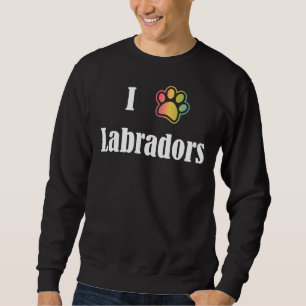 I Heart Labradors I Kärlek Labradors Lång Ärmad Tröja