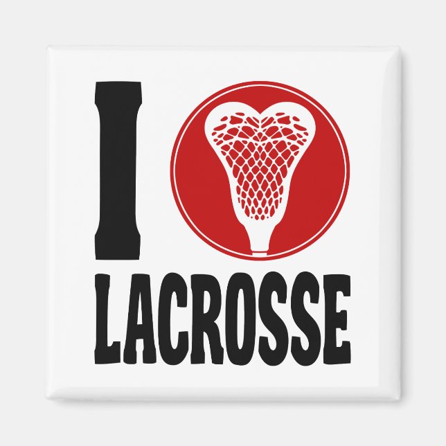 I Heart Lacrosse Magnet (Framsidan)