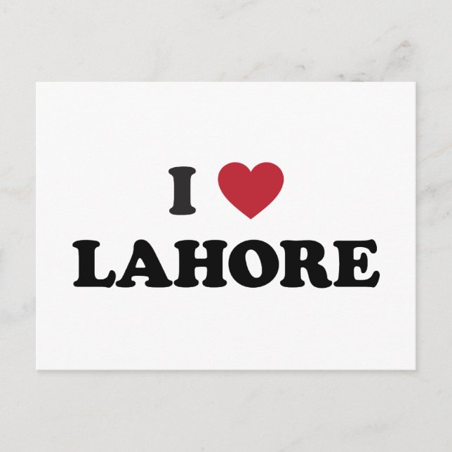 I Heart Lahore Pakistan Vykort (Framsida)