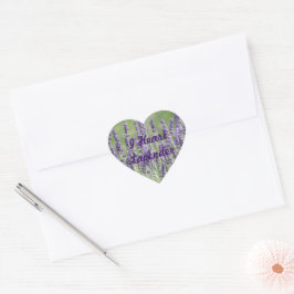 I Heart Lavender Flowers Blommigt Hjärtformat Klistermärke